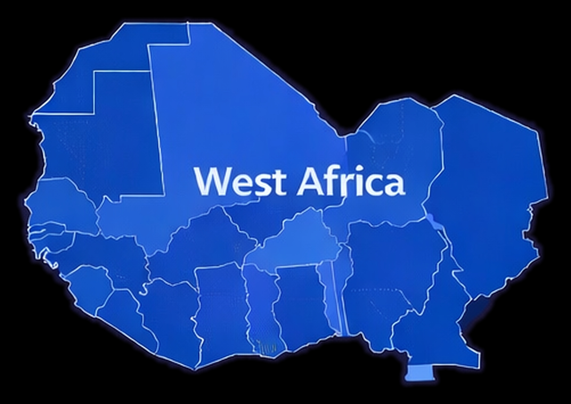 Map of West Africa showing the regional expansion area